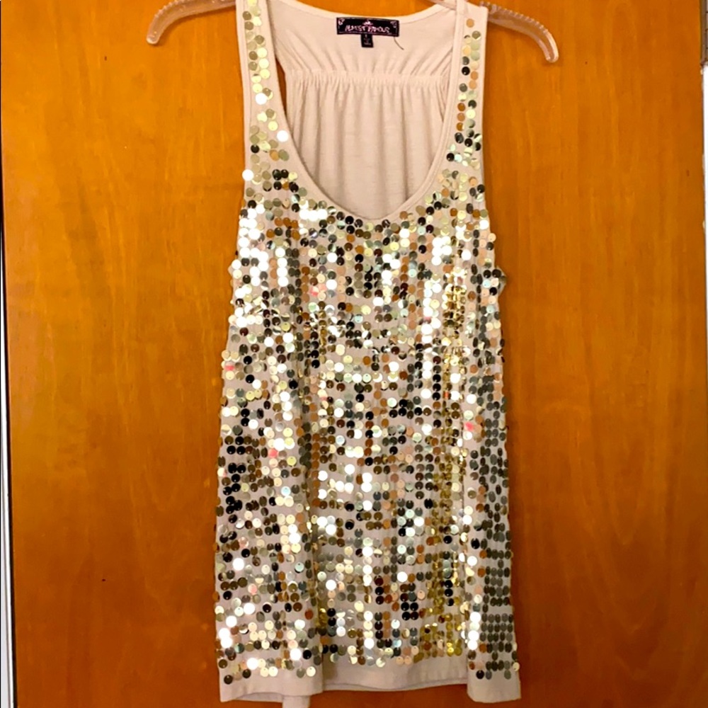 Gold sequin top